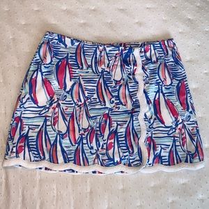 Lilly Pulitzer Red Right Return Michelina Skort- 0